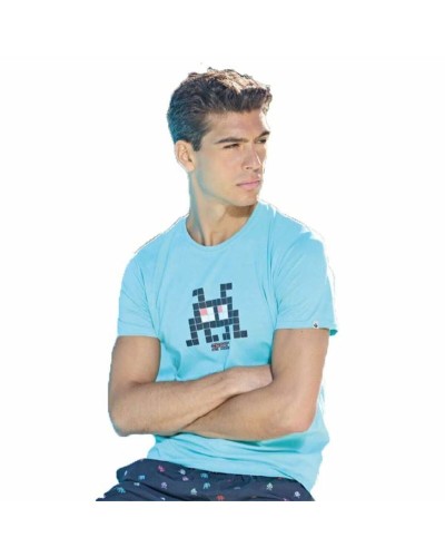 Maglia a Maniche Corte Uomo Alphaventure Alphadventure Budai Blu cielo