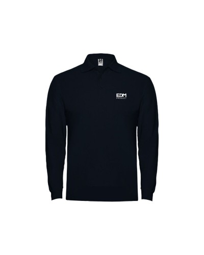 Polo à manches longues homme EDM Noir