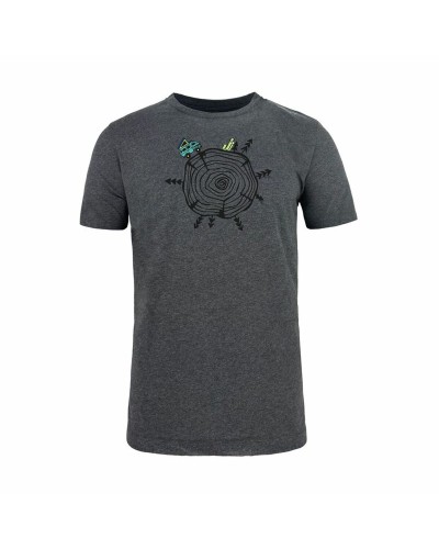 Camiseta de Manga Corta Hombre Joluvi Wood Gris oscuro