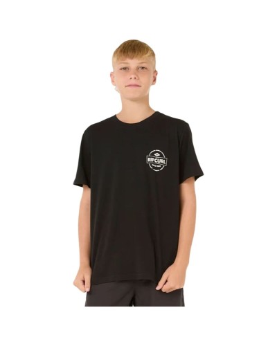 T-Shirt met Korte Mouwen voor kinderen Rip Curl Staple Zwart