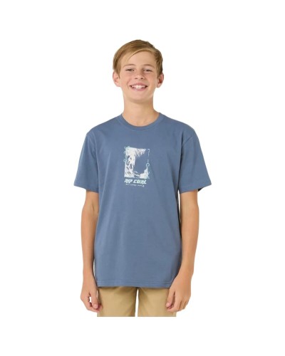 Child's Short Sleeve T-Shirt Rip Curl Raw Energy Frame Tee