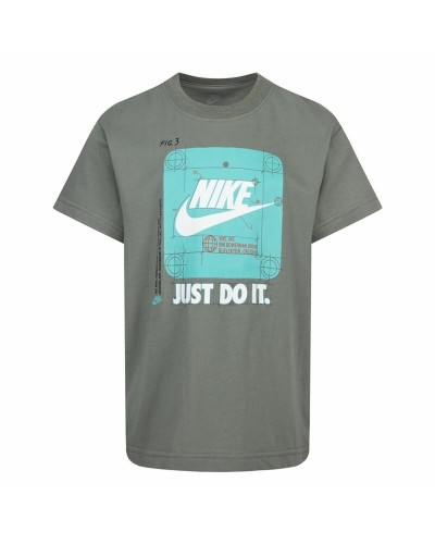 Camiseta de Manga Corta Infantil Nike Future Utility Ss Gris oscuro