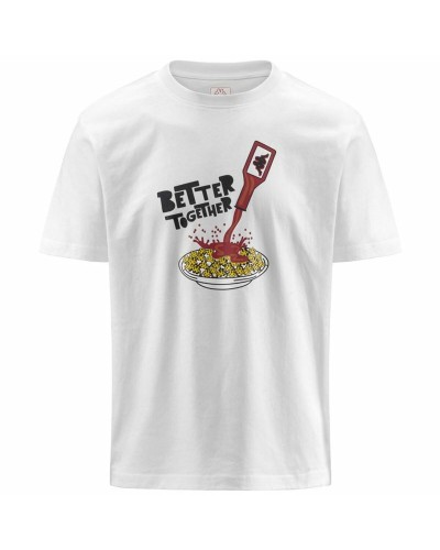 T-shirt à manches courtes homme Kappa Glesto Tbar Blanc