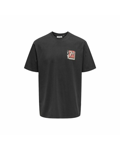 T-shirt med kortärm Herr Only & Sons Ons7Up Rlx Ss Svart