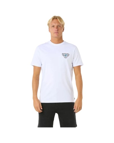 T-shirt à manches courtes homme Rip Curl Desti Animals Tee Blanc