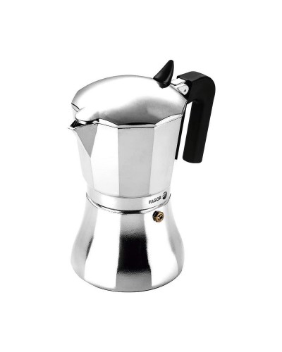 Italian Coffee Pot Fagor Steel Aluminium 6 Cups (1 Unit)