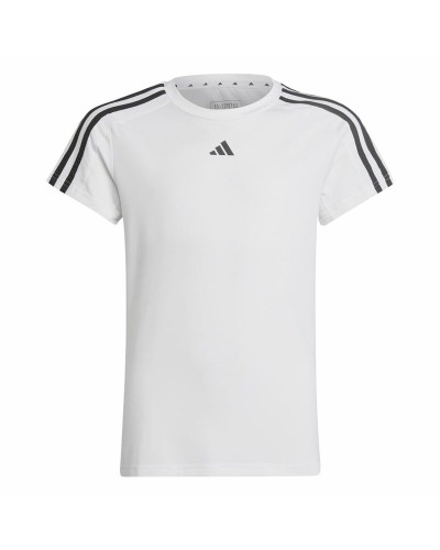 Camiseta de Manga Corta Unisex Adidas Training Essentials 3S Blanco
