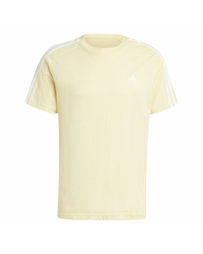 Camiseta de Manga Corta Hombre Adidas Essentials Single Jersey 3-Stripes Amarillo