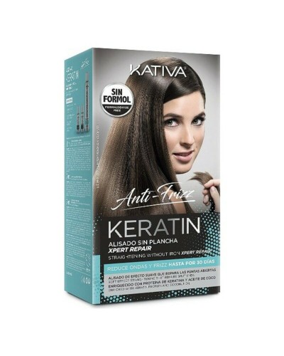 Glättende Haarbehandlung Keratin Anti-frizz Post Kativa (3 pcs)