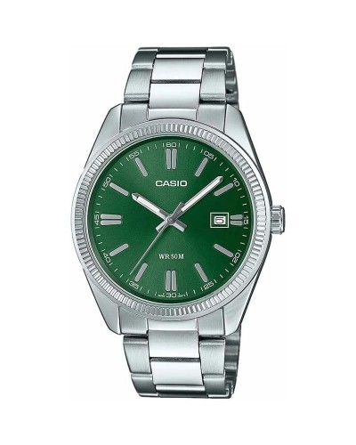 Miesten rannekellot Casio Vihreä Hopeinen