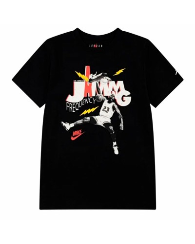 Child's Short Sleeve T-Shirt Jordan Mj Jamming Ss Black
