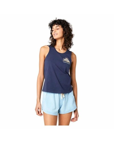 Dames-T-Shirt met Korte Mouwen Rip Curl Re-Entry Crew Tee Marineblauw