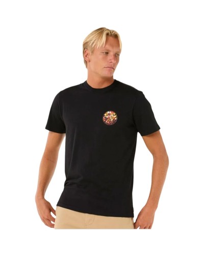 Camiseta de Manga Corta Hombre Rip Curl Passage Tee Negro