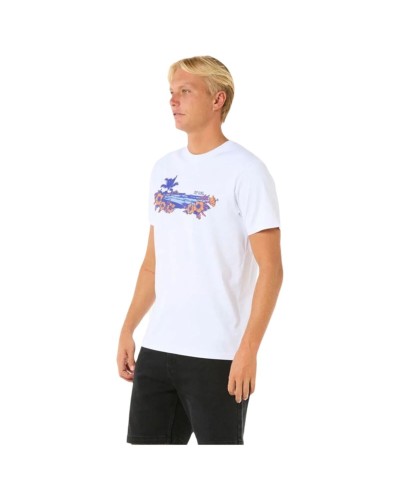 Camiseta de Manga Corta Hombre Rip Curl Surf Paradise Blanco