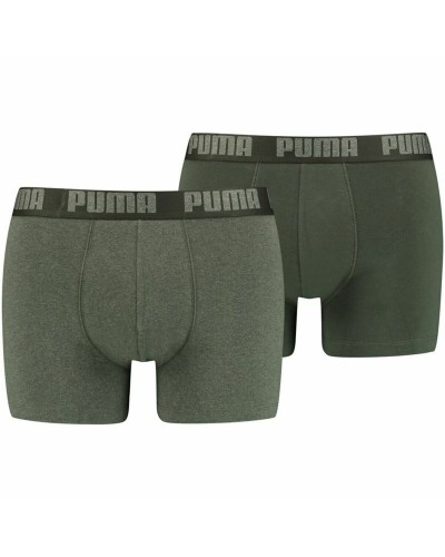 Boxer pour homme Puma Basic 2 Pièces Vert foncé