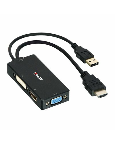 LINDY Adaptador HDMI a DisplayPort - Negro - Convertidor de Vídeo 4K
