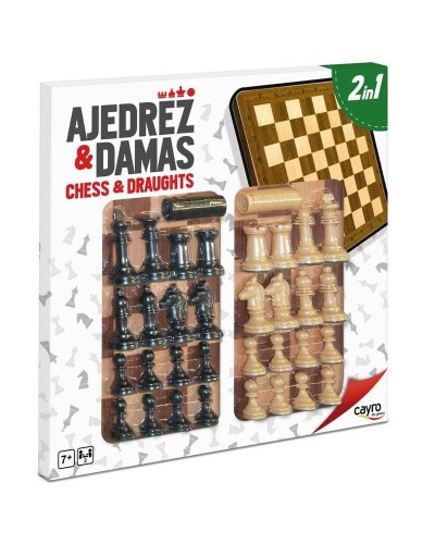 Parchis, schaken en dammen Spelbord Cayro Hout Plastic