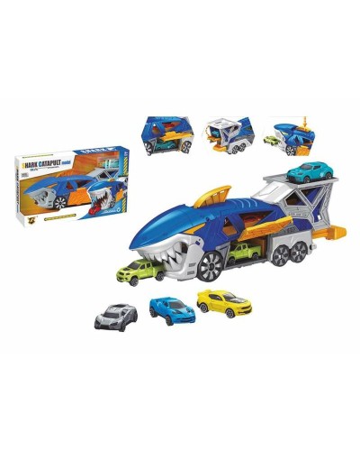 Camión Portavehículos 3 coches Tiburón 33 x 11 x 7 cm