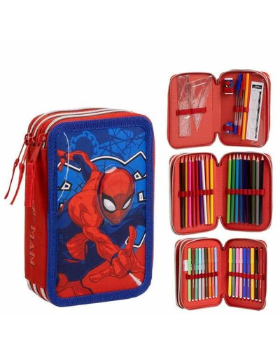 Kynäkotelo Spider-Man Sininen 12,5 x 6,5 x 19,5 cm