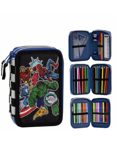 Pennfodral The Avengers Svart 12,5 x 6,5 x 19,5 cm