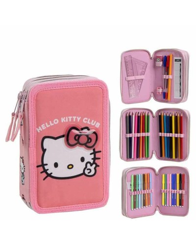 Pochette crayons Hello Kitty Rose 12,5 x 6,5 x 19,5 cm