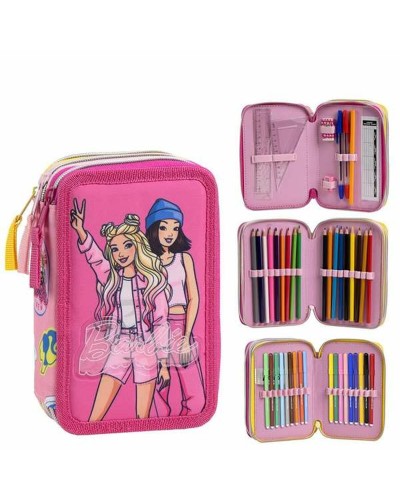 Pencil Case Barbie Fuchsia 12,5 x 6,5 x 19,5 cm