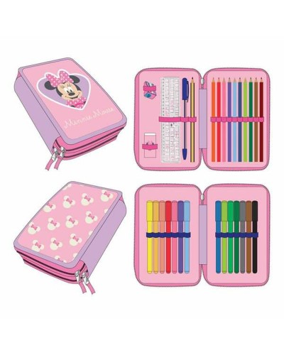 Pochette crayons Minnie Mouse Rose 12,5 x 19,5 x 4,5 cm