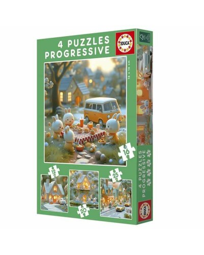 Puzzle Educa Hase 12 Stücke 16 Stücke 20 Stücke 25 Stücke (4 Stück)