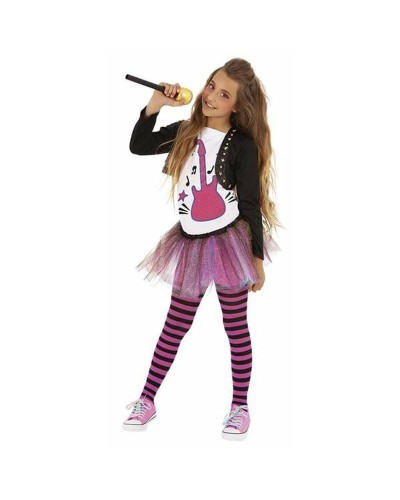 Disfraz para Niños Rubies Estrella del Pop 8-10 Años Negro