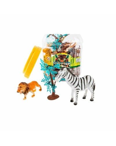 Dierenfiguren DKD Home Decor PVC Aluminium (2 Stuks)