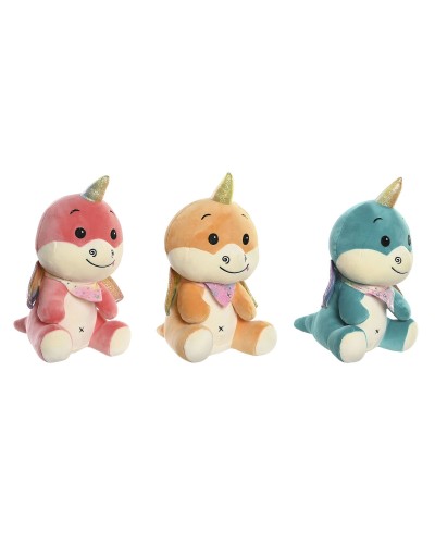 Knuffel DKD Home Decor Geel Oranje Munt Polyester Kinderen 19 x 20 x 28 cm (3 Stuks)