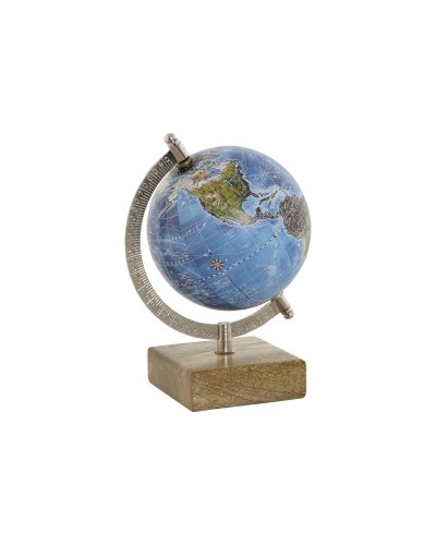Globe Home ESPRIT Blue Brown PVC Mango wood 14 x 12 x 20 cm