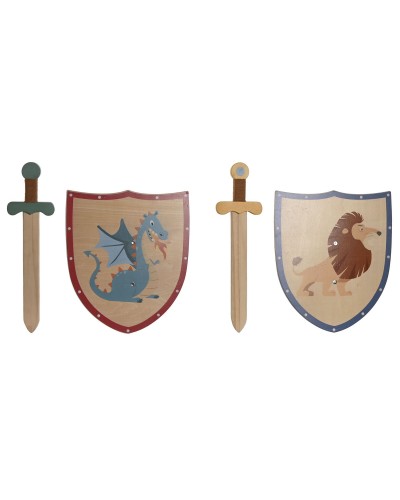 Speelzwaard Home ESPRIT 28 x 0,5 x 33,5 cm (2 Stuks)