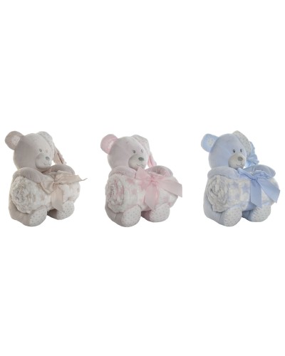 Geschenkset voor baby's Home ESPRIT Blauw Beige Roze Polyester (3 Stuks)