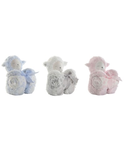 Set de Regalo para Bebé Home ESPRIT Azul Beige Rosa Poliéster (3 Unidades)