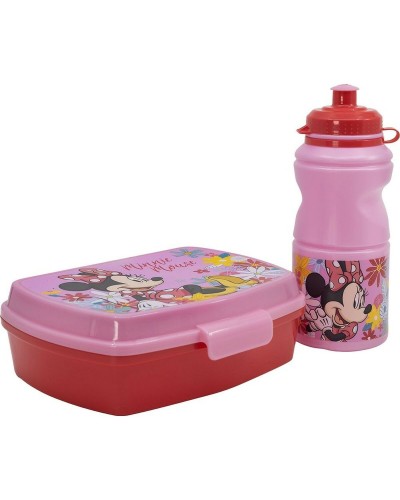 Skål med vattenflaska Minnie Mouse CZ11278 380 ml 17 cm Plast