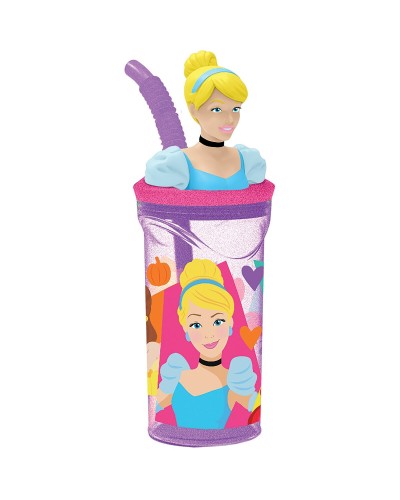 Muggen med Sugrör Disney Princess CZ11334 3D Rosa
