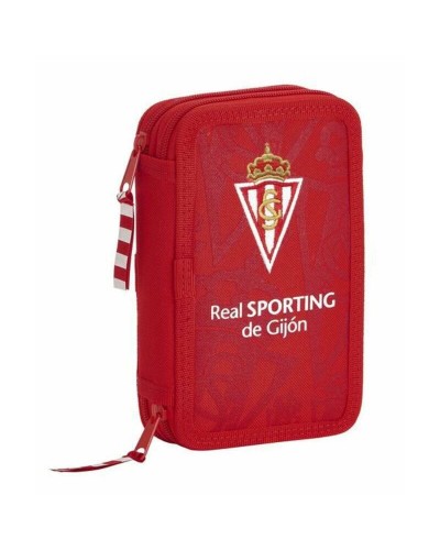 Tuplapenaali Real Sporting de Gijón Punainen 12.5 x 19.5 x 4 cm (28 Kappaletta)