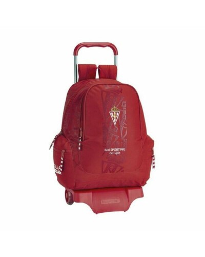 Cartable à roulettes 905 Real Sporting de Gijón Rouge
