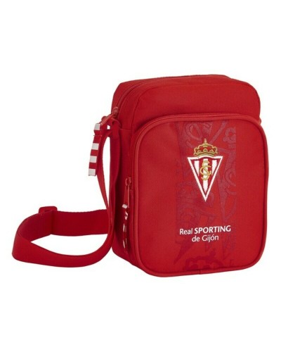 Olkalaukku Real Sporting de Gijón Punainen (16 x 22 x 6 cm)