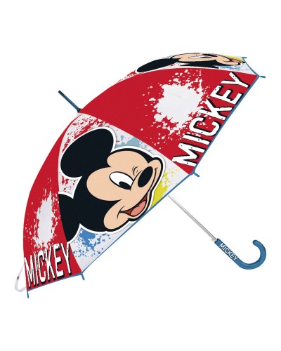 Regenschirm Mickey Mouse Happy smiles Rot Blau (Ø 80 cm)