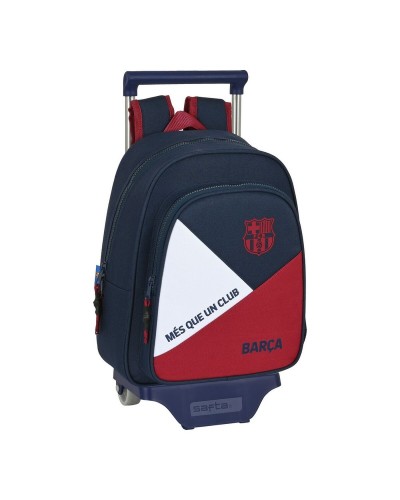 Skolväska med hjul F.C. Barcelona Corporativa Blå Rödbrun (27 x 33 x 10 cm)