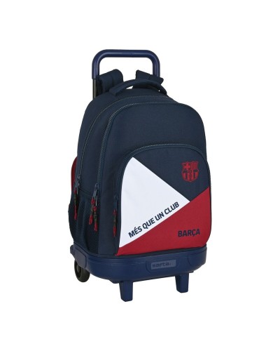 School Rucksack with Wheels F.C. Barcelona Corporativa Blue Maroon (33 x 45 x 22 cm)