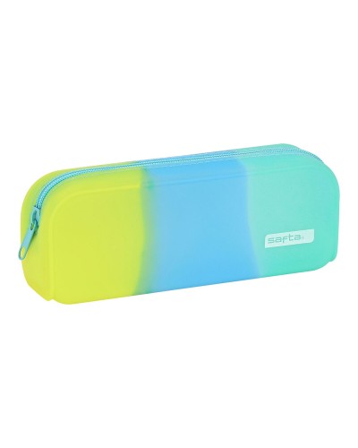 School Case Safta Blue Green Yellow (18.5 x 7.5 x 5.5 cm)