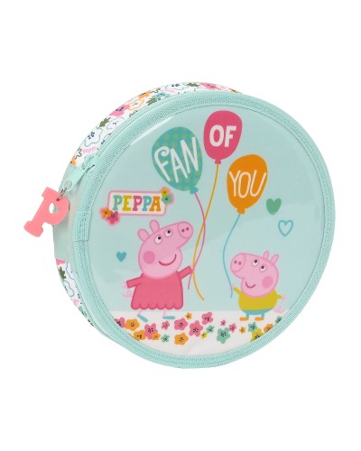 Astuccio Peppa Pig Cosy corner Rotondo Azzurro Chiaro (18 Pezzi)