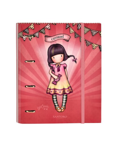 Reliure à anneaux Gorjuss Carousel Saumon (27 x 32 x 3.5 cm)