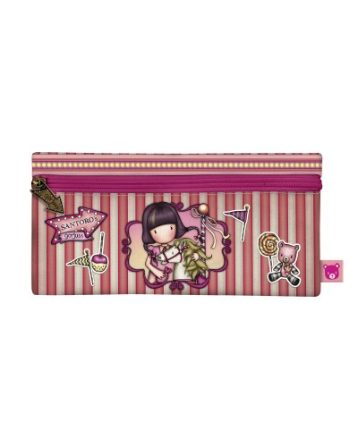 Schoolpennenzak Gorjuss Carousel Zalm (22 x 11 x 1.5 cm)