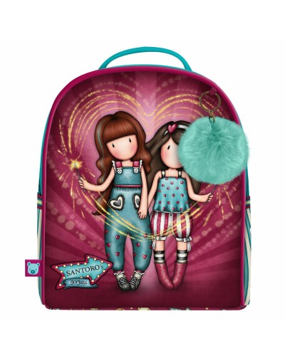 Zaino Scuola Gorjuss Fireworks Rosso Granato 20 x 22 x 10 cm