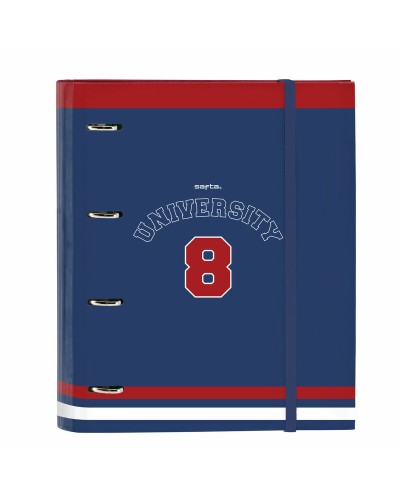 Ringmap Safta University A4 Rood Marineblauw (27 x 32 x 3.5 cm)