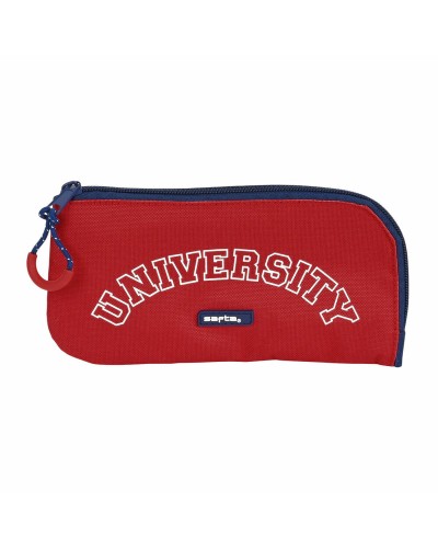 Schoolpennenzak Safta University Rood Marineblauw (23 x 11 x 1 cm)